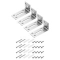 4pcs Adjustable L-shape Corner Brace 40 X 80 35mm L Slotted Joint Right Angle Bracket With Screws For Fixing Furniture Wood 