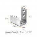 Uxcell Barn Door Floor Guide 1pcs Stainless Steel Sliding Hardware Flexible Adjustable U Bracket Flush Design Bottom Flat Swing