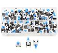 Xlx 100pcs 6 Pin Dpdt Self-locking Power Micro Push Button Switches 8mmx8mm 