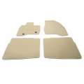 Ikon Motorsports Floor Mats For 2015-2019 Ford Explorer Beige Nylon Front Rear Row Liners Carpet 4pcs Full Set 2016 2017 2018