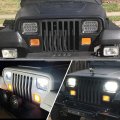 Willpower 2pcs 45w 7x6 Led Headlights Rectangular 5x7 Hi Lo Sealed Beam H6054 6053 6052 5054 Replacement For Jeep Wrangler Yj