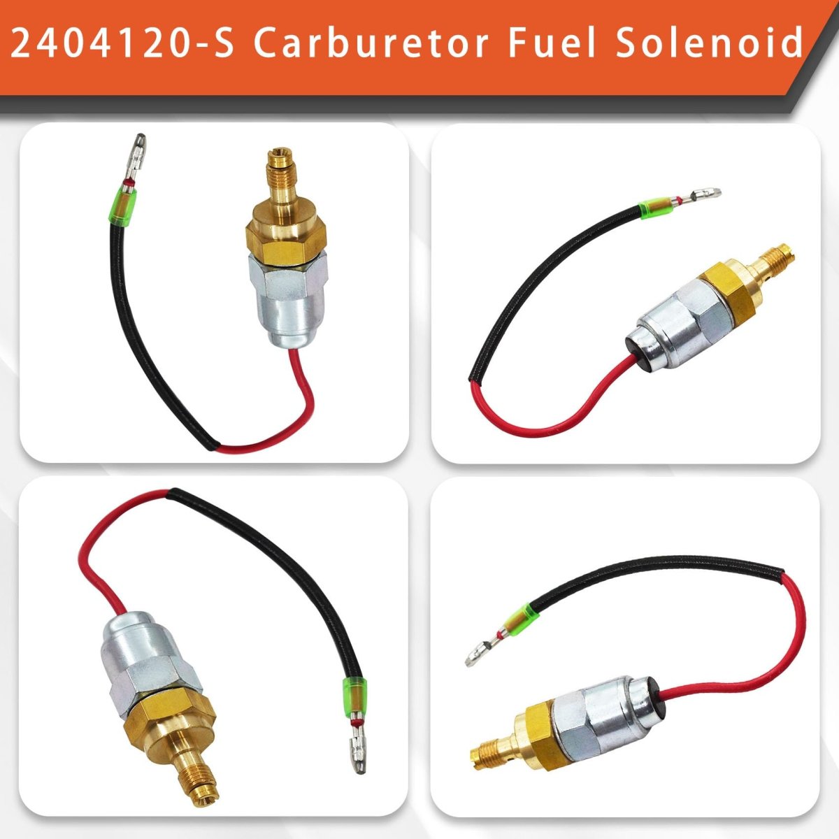 Carburetor Fuel Solenoid For Kohler Cv17-25 Cv620-740 Replace Part 2404120-s Includes 3 Gaskets