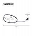 Minho Universal Chrome 10mm Rearview Mirrors Motorcycle Convex Side Mirror Fit Honda Kawasaki Suzuki Race Street Bike Moped