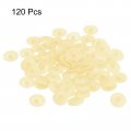 Uxcell Screw Cap Covers 120pcs 11 8x3 3mm Plastic Decoration Cover For Phillips Cam Fitting Nut Self-tapping Light Beige