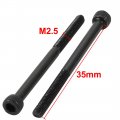 Uxcell M2 5x35mm 12 9 Carbon Steel 14 04mm Half Thread Hex Socket Head Cap Screw Bolt 30pcs