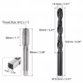 Uxcell Metric Tap And Drill Bit Set M12 X 1 5 Thread 10 5mm Black Oxide Twist Straight Flute Tapping Threading Repair Tool Kit