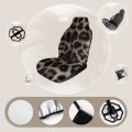 Besbapes Cheetah Leopard Print Car Seat Covers Front Fits Mostss Non Fade Comfortable Pads Mat Car Seat Cover Protector
