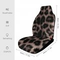 Besbapes Cheetah Leopard Print Car Seat Covers Front Fits Mostss Non Fade Comfortable Pads Mat Car Seat Cover Protector
