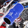 X Autohaux 100mm Length 34mm Inner Diameter Straight Hump Silicone Hose Coupler Intercooler Tube For Car Intake Piping Blue