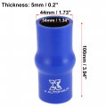 X Autohaux 100mm Length 34mm Inner Diameter Straight Hump Silicone Hose Coupler Intercooler Tube For Car Intake Piping Blue