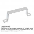 Uxcell U Shaped Connector Bracket 100mm X 50mm 304 Stainless Steel Bar Security Holder Brackets For Door Window Shed Closed