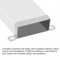 Uxcell U Shaped Connector Bracket 100mm X 50mm 304 Stainless Steel Bar Security Holder Brackets For Door Window Shed Closed