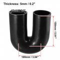 X Autohaux 63mm 2 5 Id 180 Degree Silicone Reducer Hose Coupler Intercooler Tube Black For Car Intake Piping