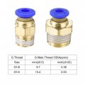 Uxcell Pneumatic 4mm Od Polyurethane Pu Air Hose Tubing Kit 10 Meters Blue With 14 Pcs Push To Connect Fittings