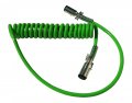 Road King Truck Parts 7-way And Trailer Electrical Coiled Cable Abs Duty Green 15 Length X 12 1 40 Leads 