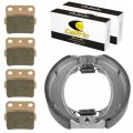 Caltric Front Sintered Brake Pads And Shoes Compatible With Honda Trx250ex Sportrax 2001-2008