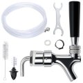 Wadoy Beer Keg Cleaning Kit Draft Line Shank Replacement Parts Id 3 16 Od 7 Hose 5ft With 1 4 Coupler Barb Self-closing Tap 