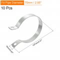 Uxcell 10pcs Split Ring Hanger Pipe Strap Fit 3 75mm Metal Clamps Ceiling Mount Bracket Support For Tube