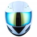 1storm Motorcycle Bike Full Face Helmet Anti Fog Shield Film Mechanic Glossy White With An Extra Resistant 