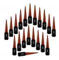 Vms Racing 14x1 5 20pc 112mm Cold Forged Steel Lug Nuts With Red Extended Spikes Tips In Aluminum Compatible Dodge Challenger