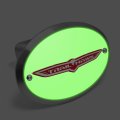Ipick Image Made For Jeep Trailhawk 3d Logo Glow In The Dark Luminescent Oval Billet Aluminum 2 Inch Tow Hitch Cover