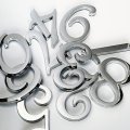 3 Inch Chrome House Address Numbers Stickers For Mailbox Apartment Hotel Office Room Door Home 2 Sets 20 Pcs Silver