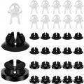 Hood Prop Rod Holder 30 Pieces Clips Black White Clip Car Suction 91503-ss0-003 For Most Automobile 