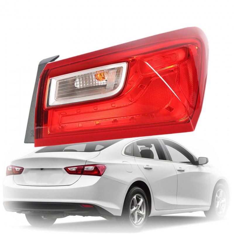 1-pack Rear Right Non-led Tail Light Brake Lamp Assembly Replacement For 2016-2021 Malibu Outer Passenger Side 84132377