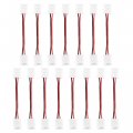 Uxcell 2 Pin 10mm Solderless Strip Light Connector 150mm To Jumper Cable For 5050 Single Color Led Tape Lights 15pcs