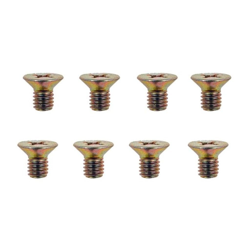 Honda S2000 2000 To 2009 Disc Brake Rotor Retaining Screws Steel Coarse Thread Phillips Head Tapered Seat 11mm Diameter 8 Pack