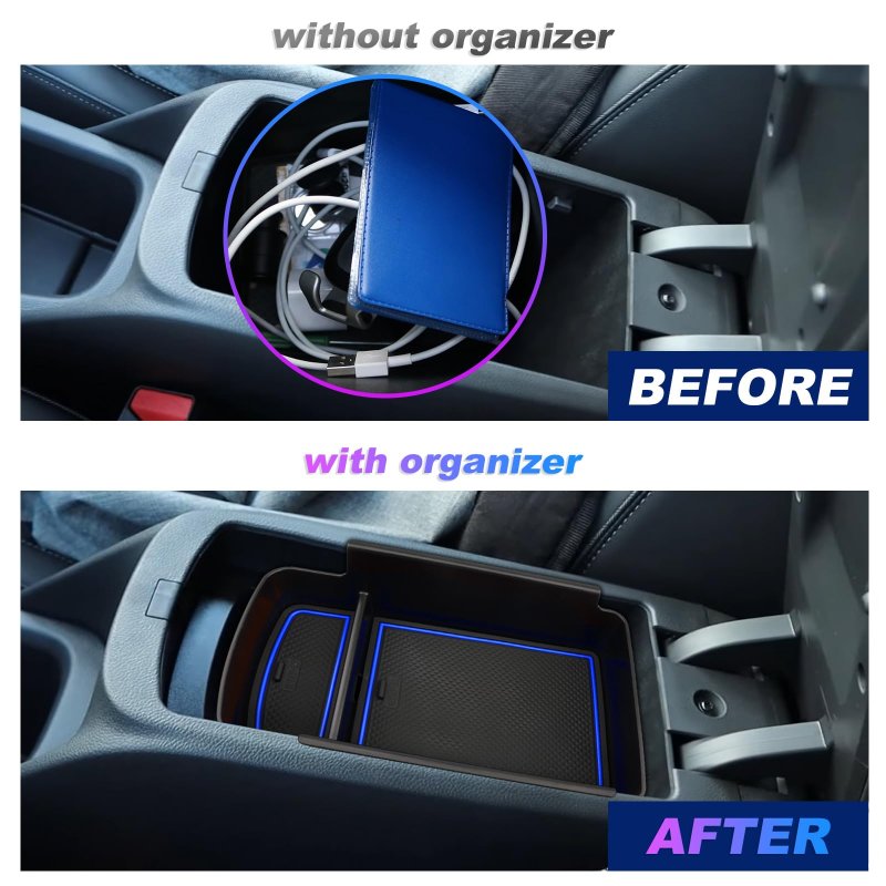 Sxcy Fit For Buick 2024 Encore Gx Envista Armrest Storage Box Console Organizer Tray Accessories Console Blue