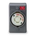 Hubbell Hbl2320sr Locking Safety Shroud Receptacle Surface Mount L6-20r Gray 