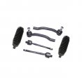 6 Pc Steering Kit Rack Pinion Bellow Boots Tie Rod Linkages 