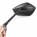 Kiwav Motorcycle Mirrors Palmii Black Fairing Mount With Chrome Adapter Compatible For Ducati Panigale 