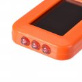 Uxcell Mini Led Keychain Flashlight Torch Solar Blue Black Orange 3pcs For Camping Hiking Fishing