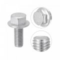 Uxcell M5x10mm Hex Serrated Flange Bolts Screws Metric Thread 304 Stainless Steel 25pcs