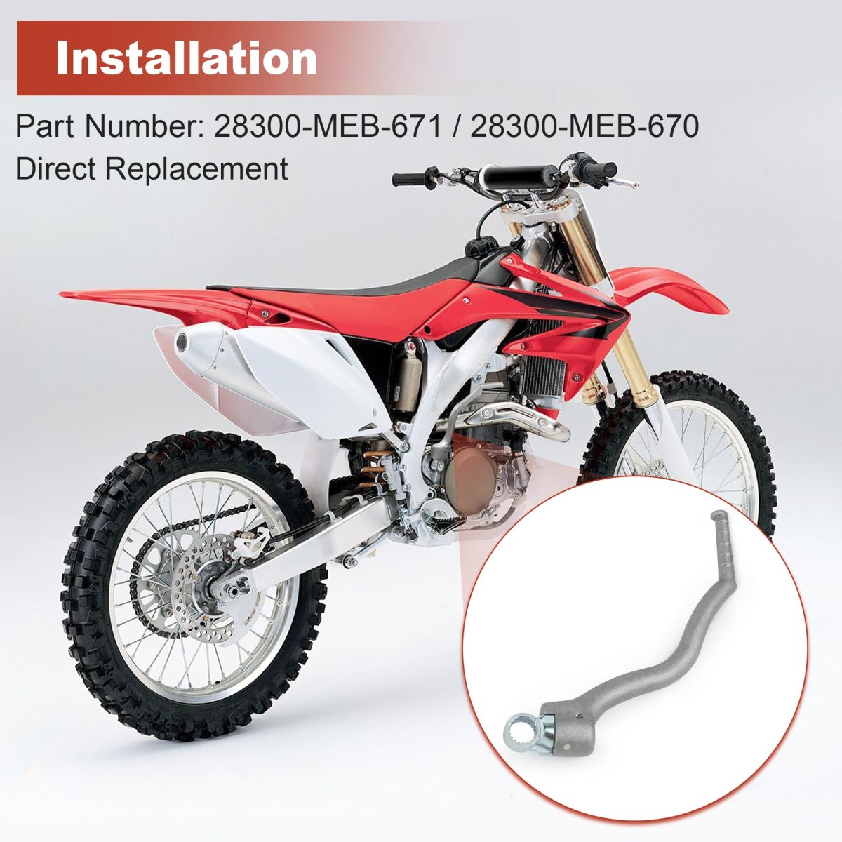 Kick Start For Crf450r 2002-2005 Crf450x 2005 Starter Lever Pedal 28300-meb-671 28300-meb-670