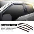 4pcs In-channel Window Visors Sun Rain Guards Side Wind Deflector