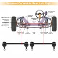 X Autohaux 2pcs Rear Sway Bar Links K750102 Stabilizer Enda Link Suspension Kit Replacement For Hyundai Elantra 2007-2012