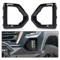 G-plus Front Fog Light Outer Bezel Cover Set Compatible With Gmc Sierra 2019 2020 2021 Denali Slt At4 Not Fit Sle Base Or