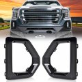 G-plus Front Fog Light Outer Bezel Cover Set Compatible With Gmc Sierra 2019 2020 2021 Denali Slt At4 Not Fit Sle Base Or