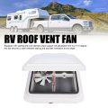 340 X 340mm 12v Rv Roof Vent Fan With Mesh Screen Support Rod For Motorhome Trailer