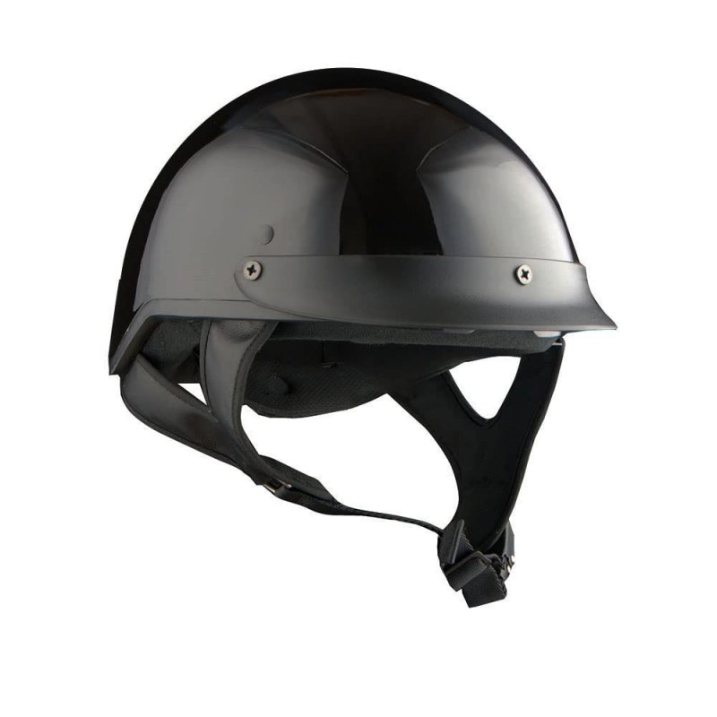 1storm Motorcycle Half Face Helmet Mopeds Scooter Pilot With Retractable Inner Smoked Visor Glossy Black