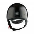 1storm Motorcycle Half Face Helmet Mopeds Scooter Pilot With Retractable Inner Smoked Visor Glossy Black