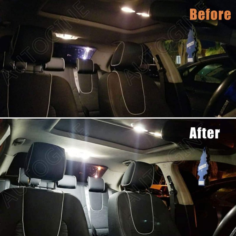 Autogine 12 Piece White Interior Led Lights Kit For 2019 2020 2021 Dodge Ram 1500 2500 3500 Super Bright 6000k Light Bulbs