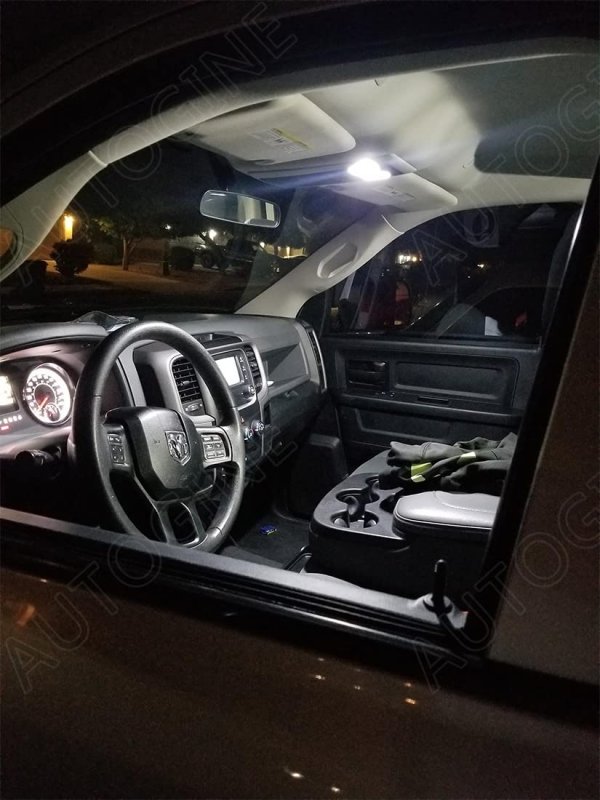 Autogine 12 Piece White Interior Led Lights Kit For 2019 2020 2021 Dodge Ram 1500 2500 3500 Super Bright 6000k Light Bulbs