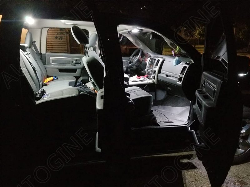 Autogine 12 Piece White Interior Led Lights Kit For 2019 2020 2021 Dodge Ram 1500 2500 3500 Super Bright 6000k Light Bulbs