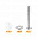 Uxcell 4pcs Toilet Seat Screws Hinge Bolt Fixings With Plastic Nuts And Metal Washers For Top Mounting Hinges Replacement Parts