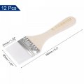 Uxcell 6 Paint Brush 2 Width Soft Nylon Bristle With Wood Handle For Wall Cabinets Fences White 12pcs