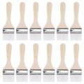 Uxcell 6 Paint Brush 2 Width Soft Nylon Bristle With Wood Handle For Wall Cabinets Fences White 12pcs